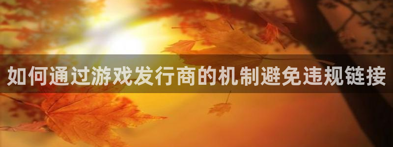 db电竞子怎么来的：如何通过游戏发行商的机制避免违规链接