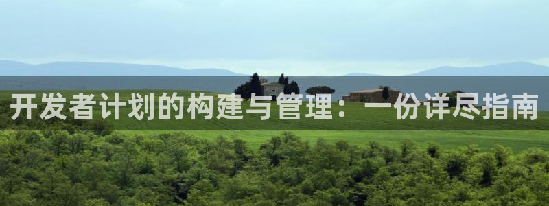 db电竞官网客服：开发者计划的构建与管理：一份详尽指南